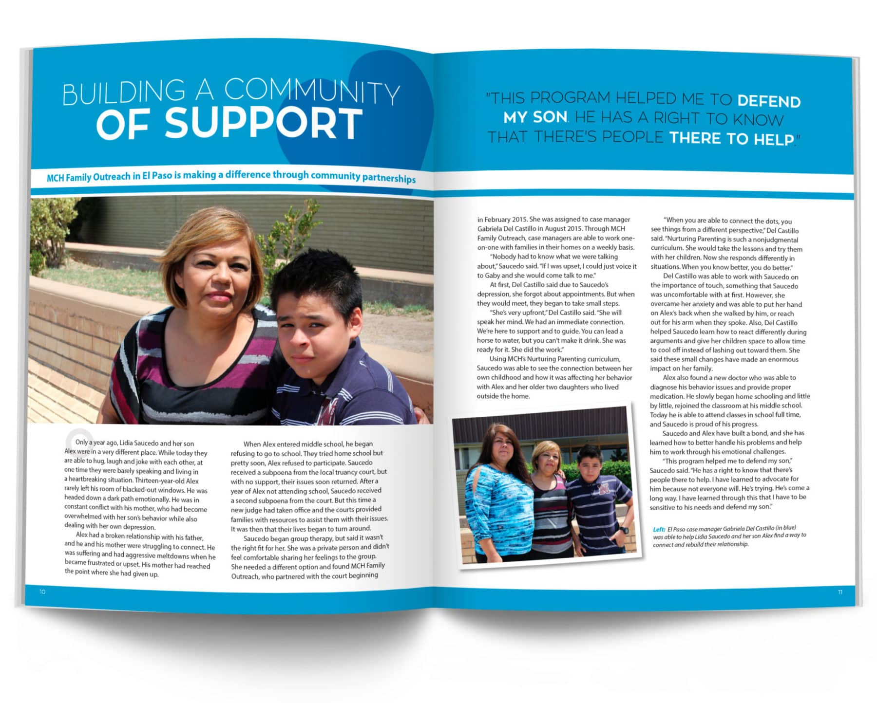 Building a Community of Support Magazine Spread