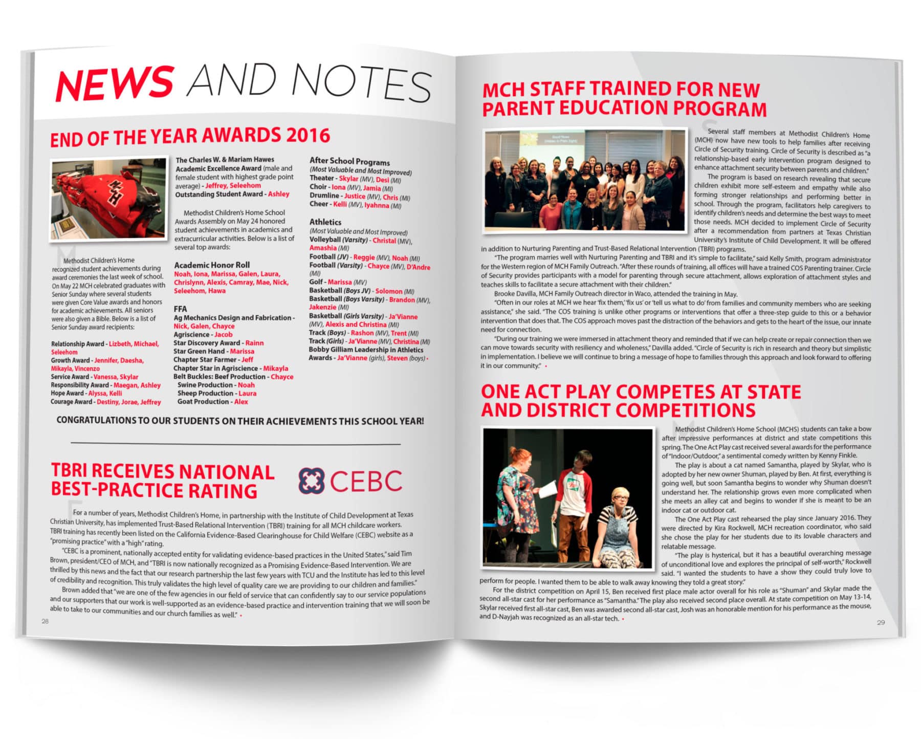 News and Notes Summer 2016 Magazine Spread